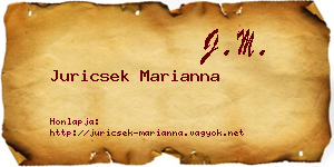 Juricsek Marianna névjegykártya