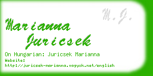 marianna juricsek business card